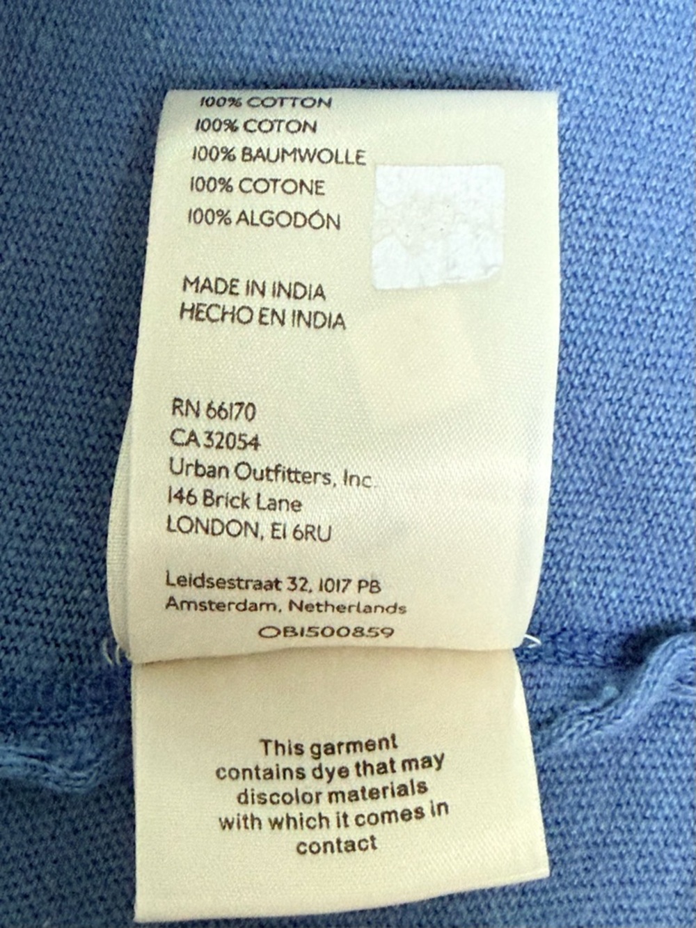 Free People Boho Oversized Washed Blue Short Sleeve Tee with Front Cutout XS - Picture 8 of 8